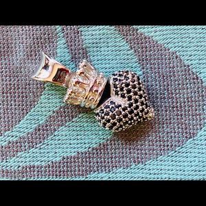 Queen Baby Crowned Heart Pave Pendant by King Baby